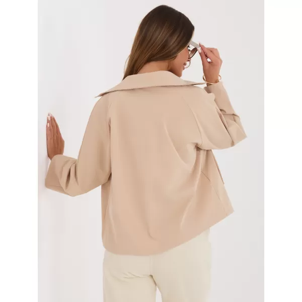  Dámský kabát RUE PARIS IT-KR-FL8897KSM.00 CAMEL 