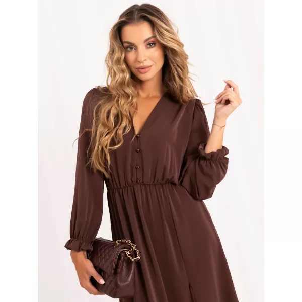  Dámské šaty ITALY MODA MI-SK-1061-2.02 BROWN 