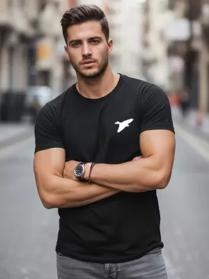 Pásnké triko DSTREET ČERNÁ