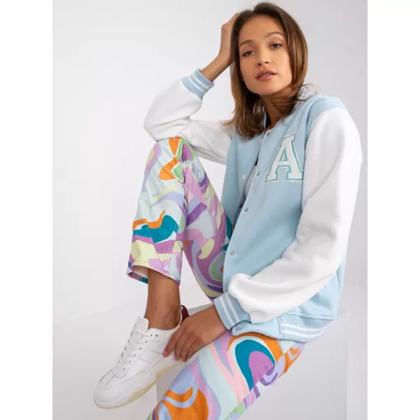  Dámská mikina EX MODA EM-BL-697.88 LIGHT BLUE 