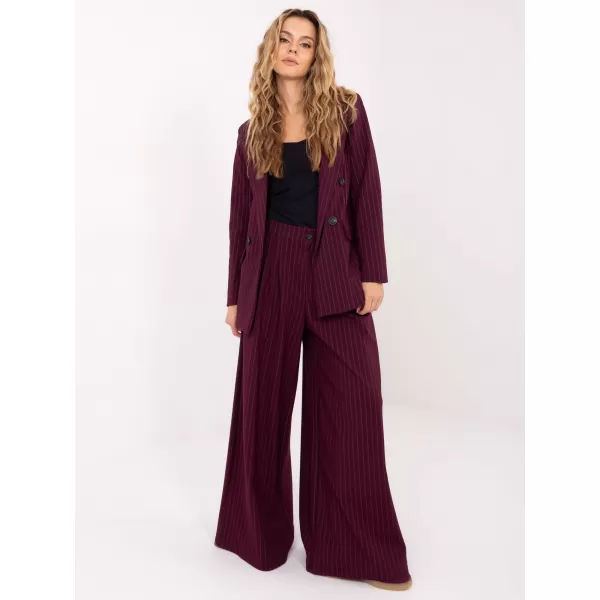  Dámské kalhoty RUE PARIS IT-SP-FL9787.85 BURGUNDY 