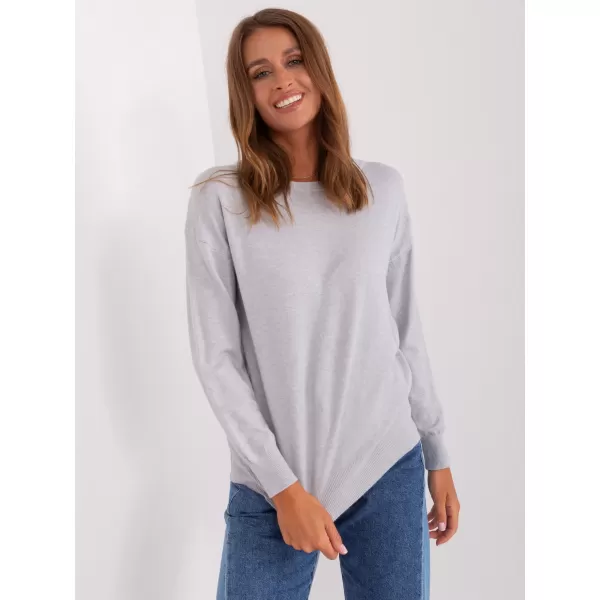  Dámský svetr WOOL FASHION ITALIA AT-SW-2325.95P LIGHT GREY 