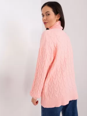 Dámský svetr WOOL FASHION ITALIA AT-SW-2348.95 PEACH