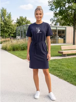 Dámské šaty ALTISPORT ALW091816 NÁMOŘNÍ MODRÁ