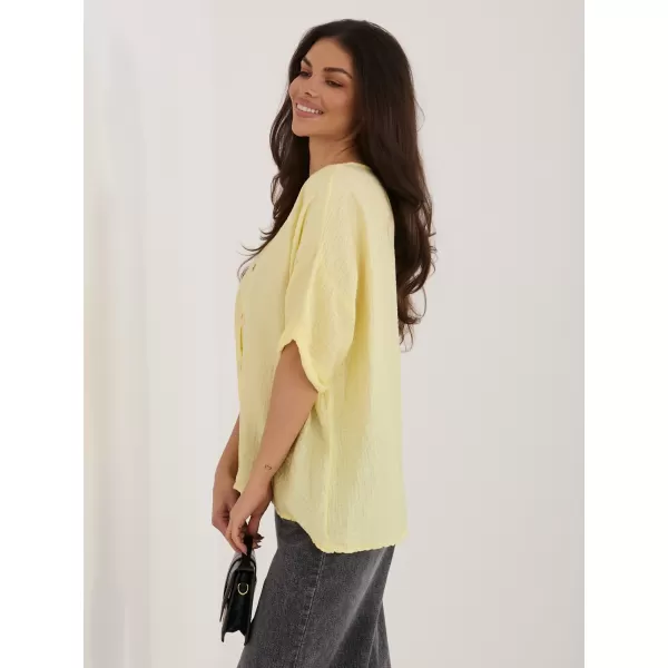  Dámská halenka ITALY MODA IT-BZ-81891.49 BRIGHT YELLOW 