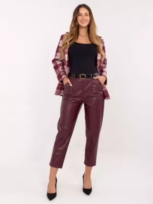 Dámské kalhoty RUE PARIS IT-SP-FL8576.06P BURGUNDY