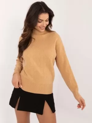 Dámský svetr WOOL FASHION ITALIA AT-SW-2339.54 CAMEL