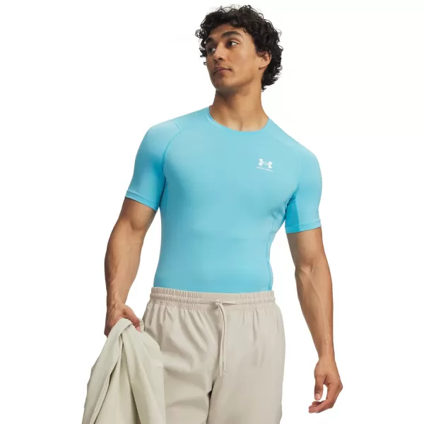  Pánské triko UNDER ARMOUR HG ARMOUR COMP SS 1361518-481 MODRÁ 
