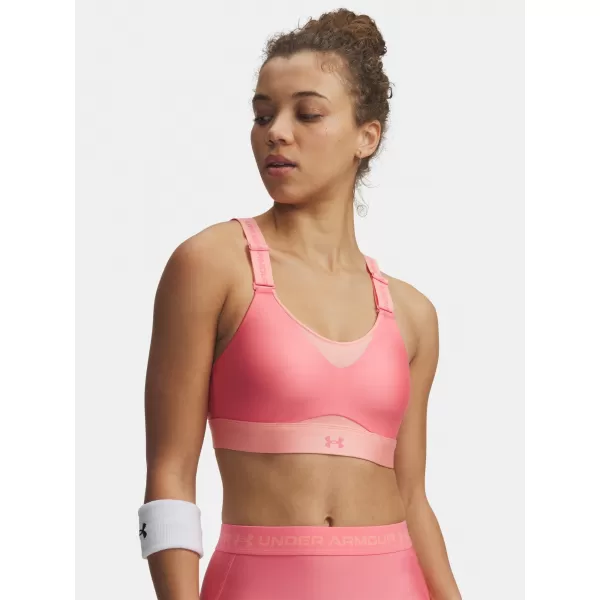  Dámská podprsenka UNDER ARMOUR INFINITY HIGH 2.0 BRA 1384112-600 RŮŽOVÁ 