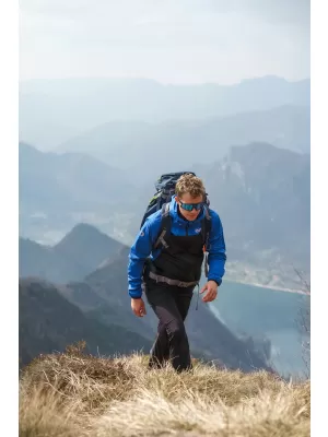 Pánská nepromokavá softshellová bunda NORDBLANC EXPEDITIOUS NBSSM8323 MODRÁ