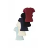 Dámské tričko URBAN CLASSICS TB8569C-23656 BLACK/DARK BRICK RED/MUTED BLUE/WHITE SAND/MIDNIGHT NAVY