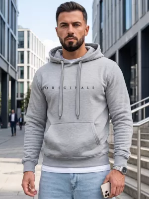 Pánská mikina DSTREET SVĚTLE ŠEDÁ