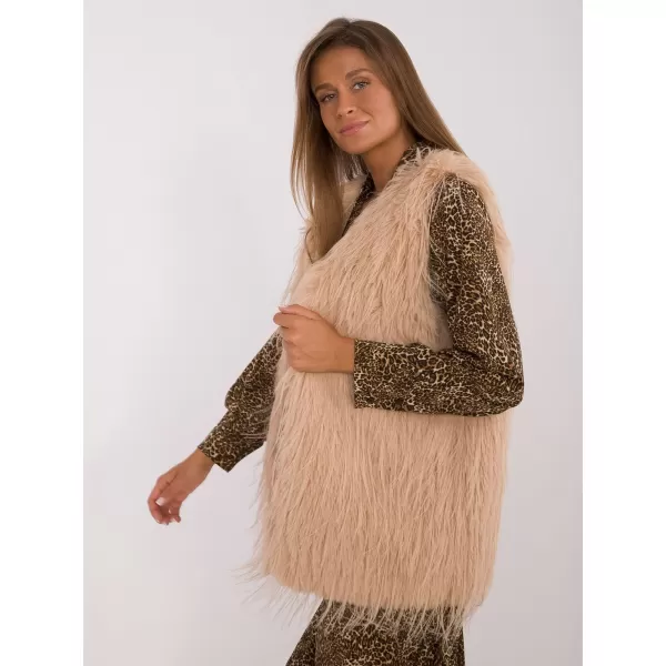  Dámská vesta WOOL FASHION ITALIA AT-KZ-2349-1.49 CAMEL 