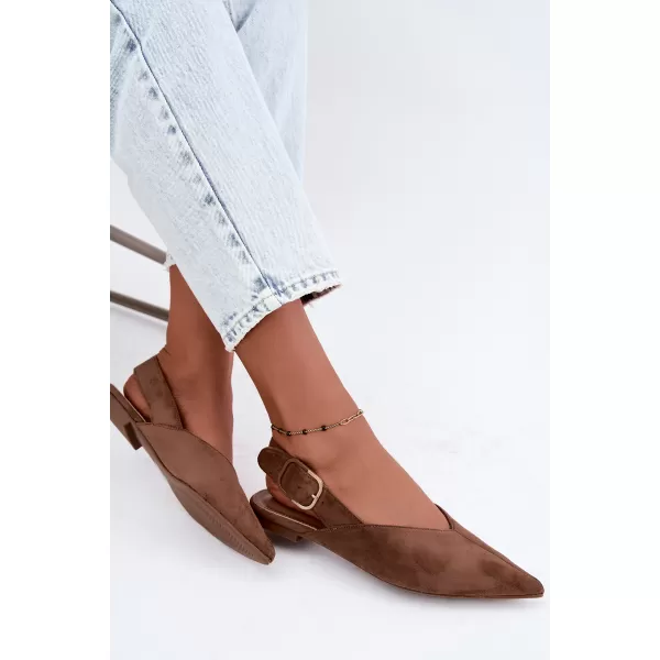  Dámské baleríny BOTO 9755 LIGHT BROWN 