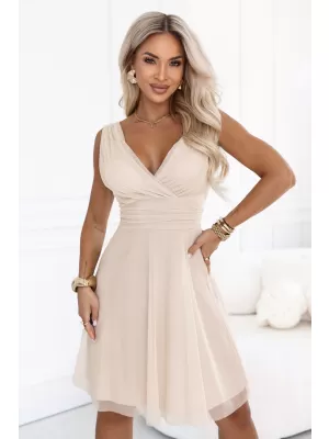 Dámské šaty NUMOCO CELESTINA 541-5 BÉŽOVÁ