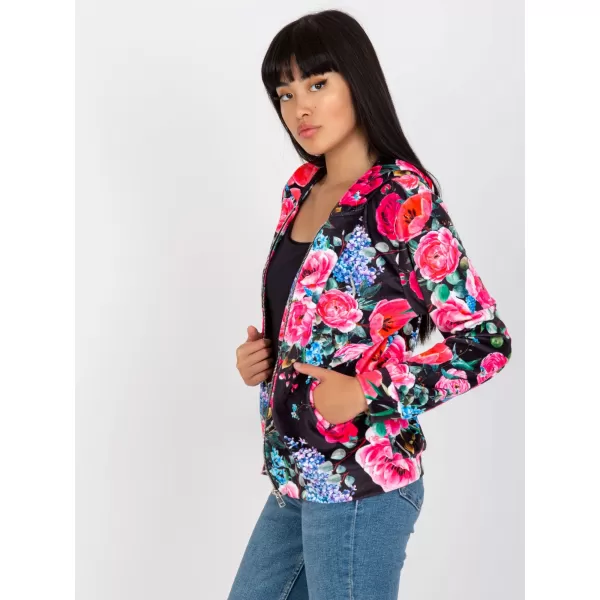  Dámská mikina RUE PARIS RV-BL-8118.89 BLACK AND PINK 