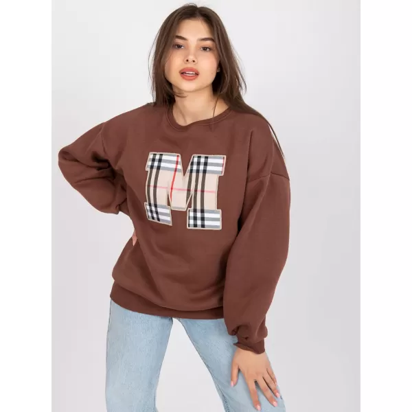  Dámská mikina EX MODA EM-BL-U617.95 DARK BROWN 