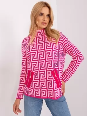 Dámský svetr WOOL FASHION ITALIA AT-SW-2341.00P FUCHSIA