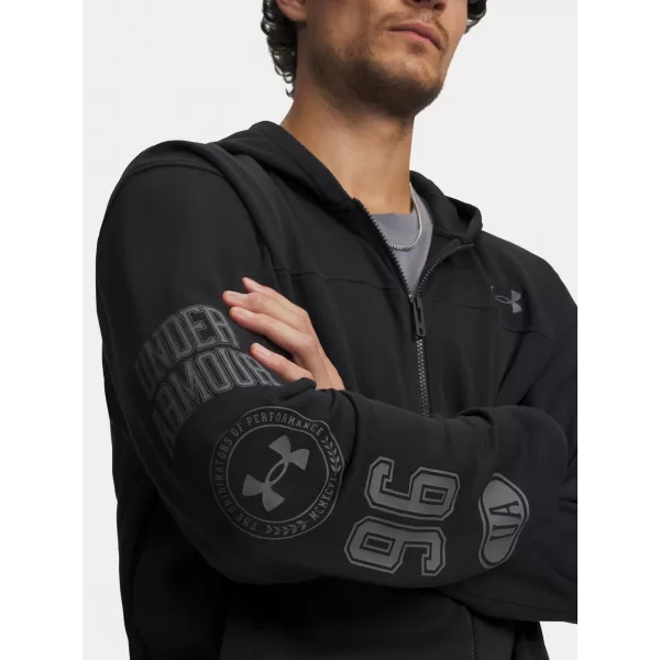  Pánská mikina UNDER ARMOUR UA RIVAL LW GRAPHIC FZ 6014687-001 ČERNÁ 