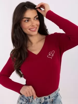 Dámská halenka RUE PARIS RV-BZ-A1055.29P BURGUNDY