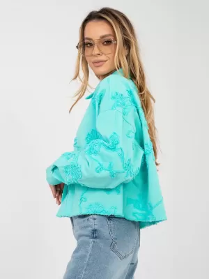 Dámská bunda RUE PARIS IT-KR-FL9993.77 TURQUOISE