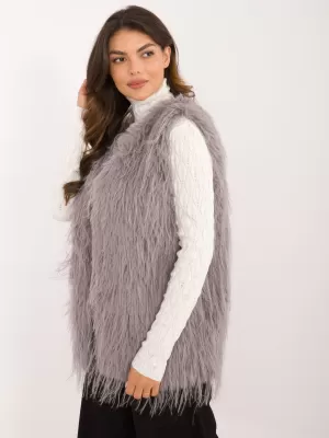 Dámská vesta WOOL FASHION ITALIA AT-KZ-2349-1.49 GRAY