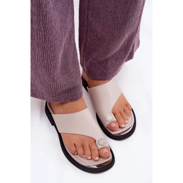  Dámské žabky VINCEZA 62307 BEIGE 