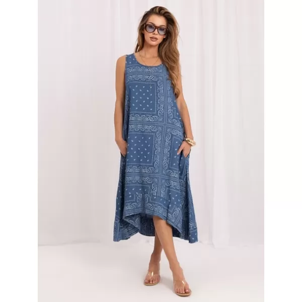  Dámské šaty ITALY MODA IT-SK-FL9222QYTS.94 DARK BLUE 