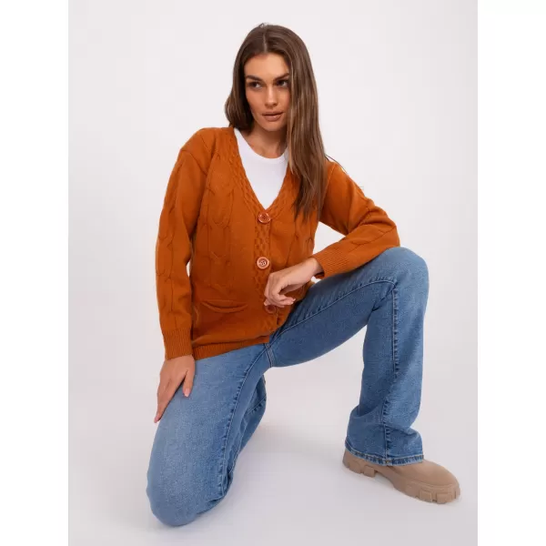  Dámský svetr WOOL FASHION ITALIA AT-SW-2241.36P LIGHT BROWN 