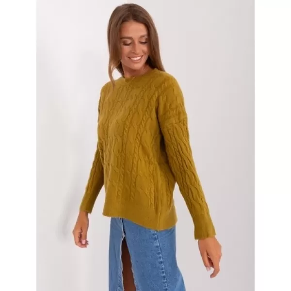  Dámský svetr WOOL FASHION ITALIA AT-SW-2335-1.68P OLIVE 