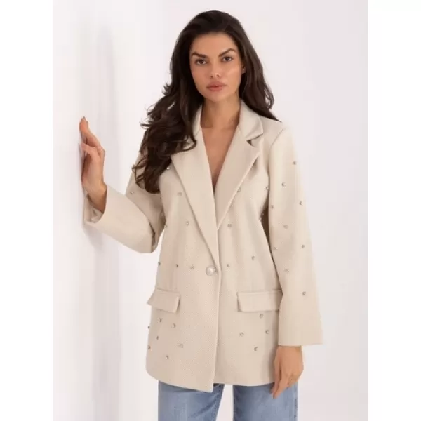  Dámské sako ITALY MODA IT-MA-18365.97 LIGHT BEIGE 