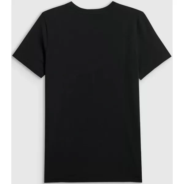 Pánské triko 4F 4FWAW25TTSHM2401 DEEP BLACK 