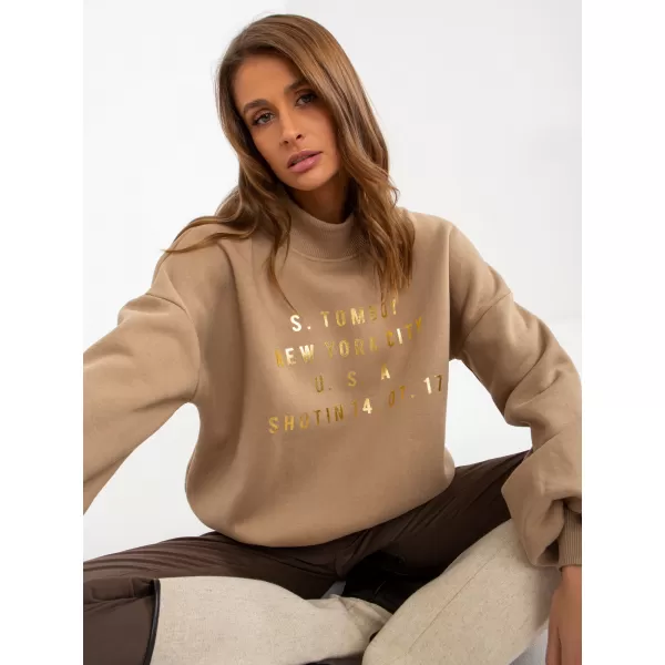  Dámská mikina EX MODA EM-BL-643.39X DARK BEIGE 