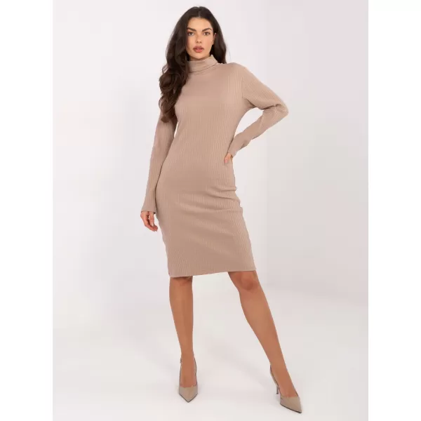  Dámské šaty RUE PARIS RV-SK-A1048.83 DARK BEIGE 