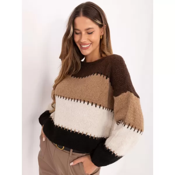  Dámský svetr ITALY MODA MI-SW-2309.95 BROWN 