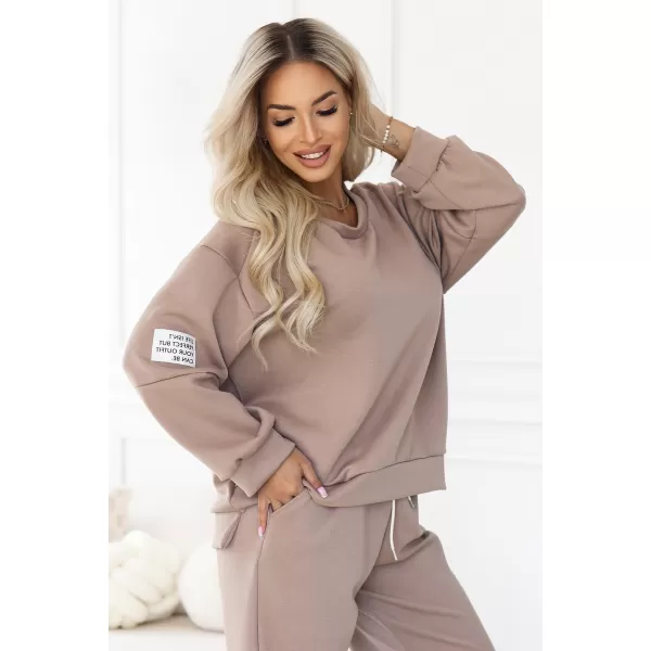  Dámská tepláková souprava NUMOCO 689-1 CAPPUCCINO 