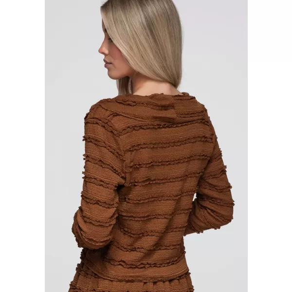  Dámská blůza OMBRE OW-TS-E0067 LIGHT BROWN 
