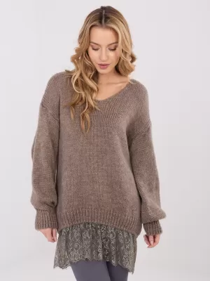 Dámský svetr FACTORY PRICE IN-SW-33681.05P DARK BEIGE