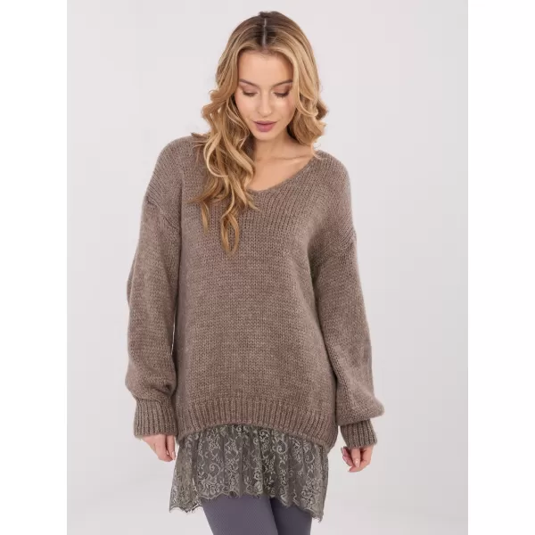  Dámský svetr FACTORY PRICE IN-SW-33681.05P DARK BEIGE 