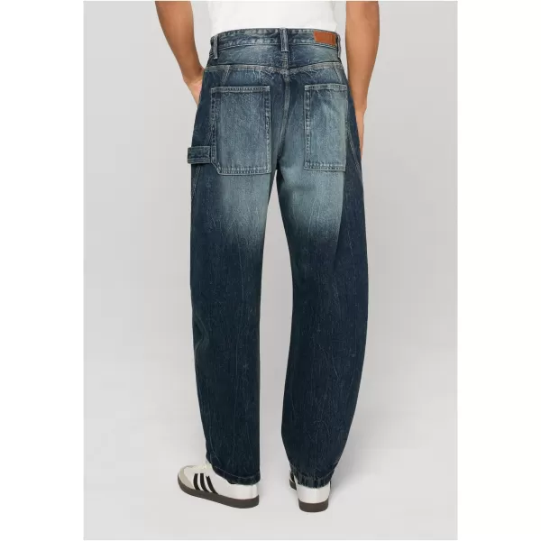  Pánské kalhoty URBAN CLASSICS TB8057 DARK BLUE MARBLE WASHED 