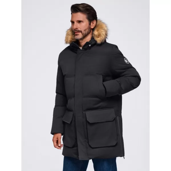  Pánská parka OMBRE OM-JALJ-0310 BLACK 