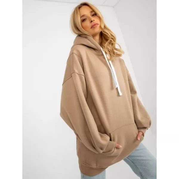  Dámská mikina EX MODA EM-BL-694.20X DARK BEIGE 