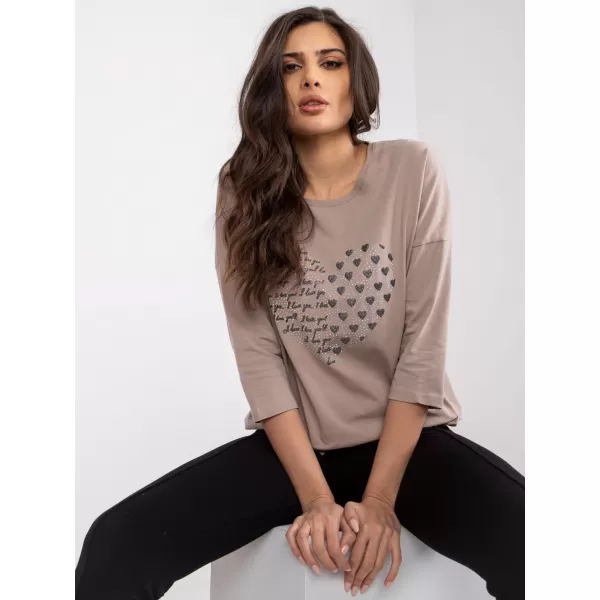  Dámská halenka RELEVANCE RV-BZ-0229.13P DARK BEIGE 