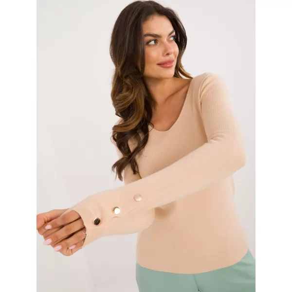  Dámský svetr WOOL FASHION ITALIA AT-SW-2334.91 BEIGE 