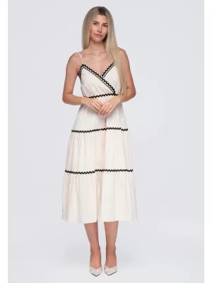 Dámské šaty OMBRE OW-DLR-E0006 BEIGE