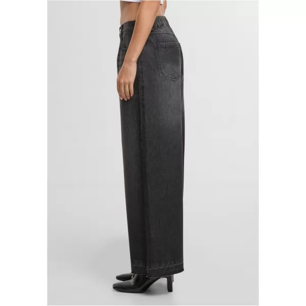  Dámské kalhoty URBAN CLASSICS TB7712 BLACK WASHED 