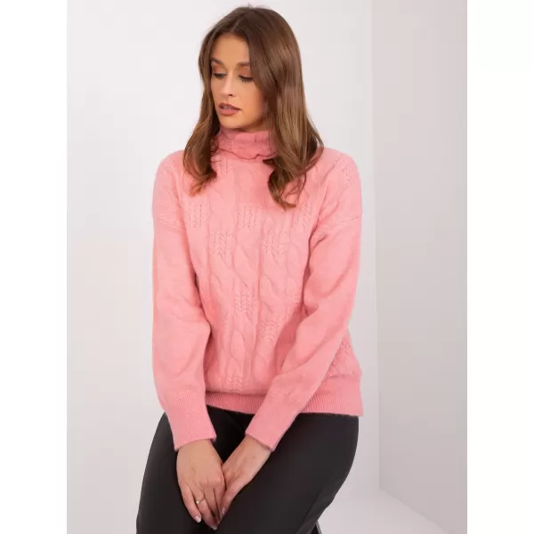  Dámský svetr WOOL FASHION ITALIA AT-SW-23401.97P SALMON 