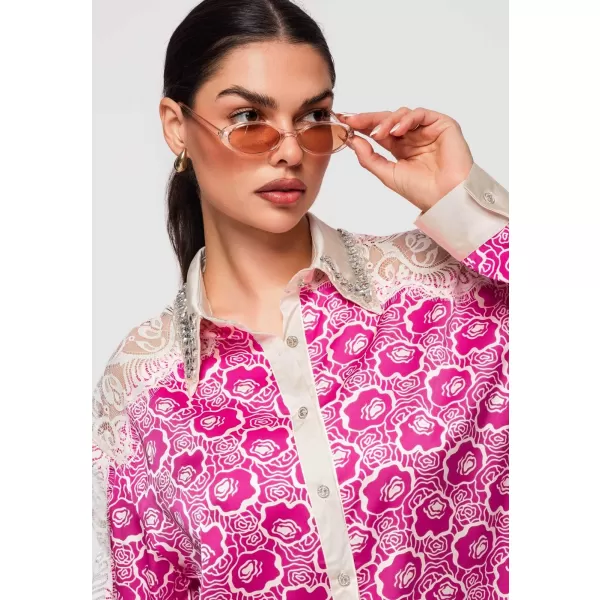  Dámská košile LARICA OW-SH-E0023 FUCHSIA 