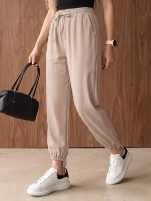 Dámské kalhoty DSTREET BÉŽOVÁ