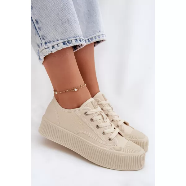  Dámské tenisky BIG STAR SHOES TT274271 BEIGE 